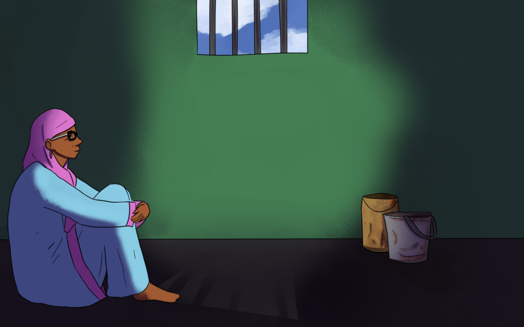 illustration d’une personne détenue dans l’ombre