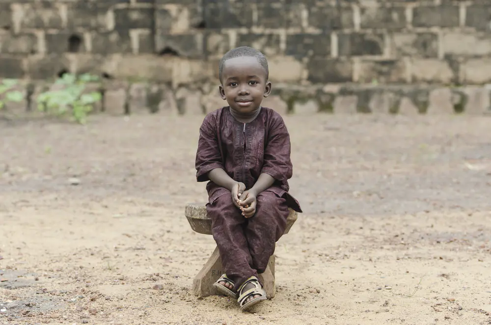 enfants vulnérables dans un centre de santé au Mali