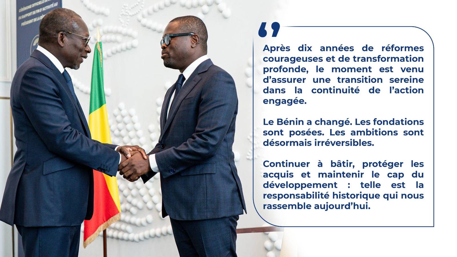Bénin : le départ de patrice talon et l&rsquo;héritage d&rsquo;une décennie de transformations