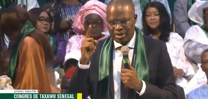 Khalifa Sall lors du congrès constitutif de Taxawu Sénégal