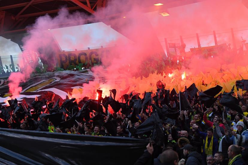 Des supporters de la Tribune Loire en 2019