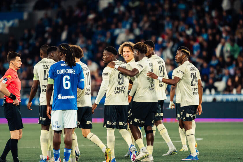 Action de jeu entre l'AS Monaco et le RC Strasbourg