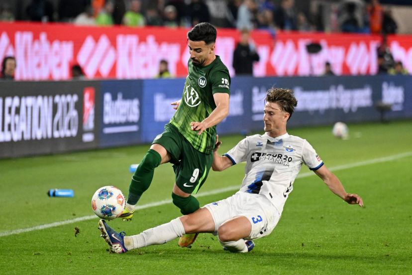 Wolfsburg et Paderborn s'affrontent lors des barrages de Bundesliga