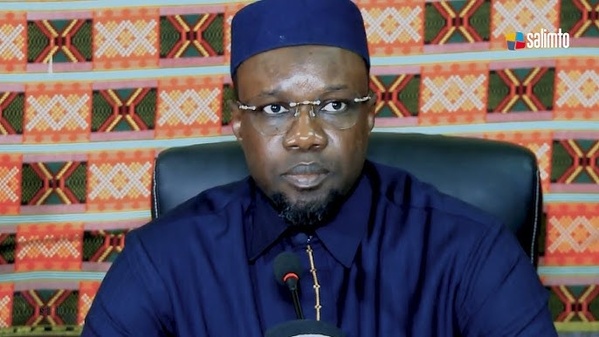 Le PM Ousmane Sonko lors d'un conseil interministériel sur les infrastructures