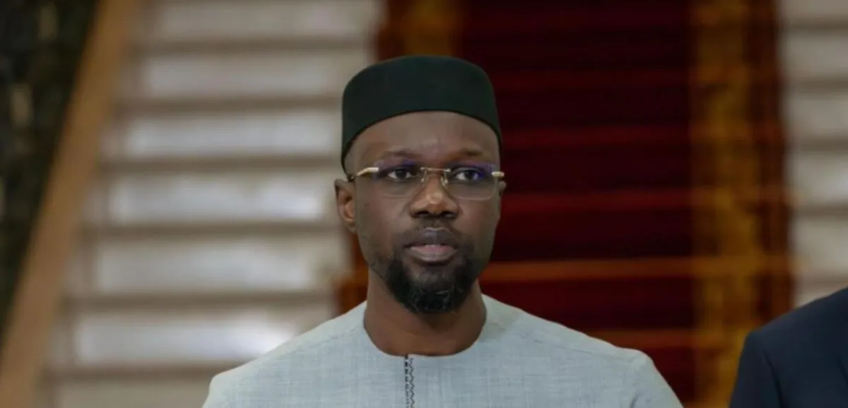 Le Premier ministre sénégalais Ousmane Sonko lors d'une allocution