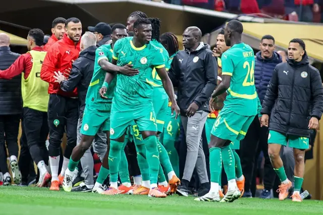  L'équipe du Sénégal en colère contre l'arbitre