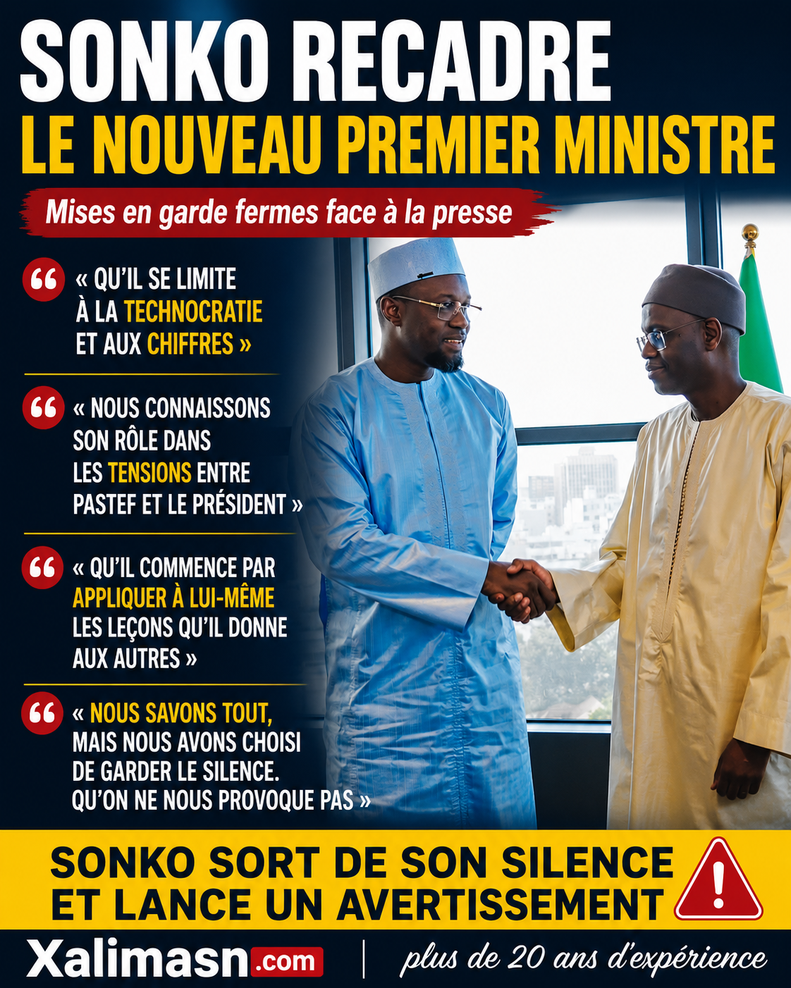 Discours intégral en wolof du président de l&rsquo;assemblée nationale ousmane sonko