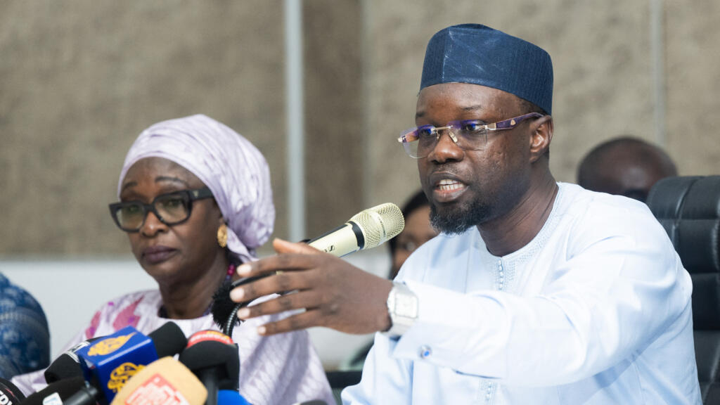 Ousmane Sonko lors de sa conférence de presse à Dakar, le 2 juin