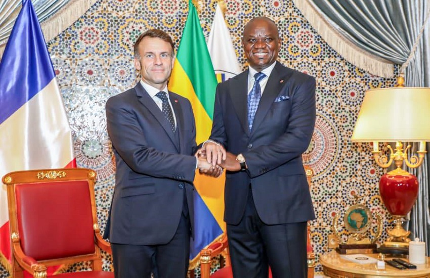 Rencontre entre le président gabonais Brice Clotaire Oligui Nguema et le président français Emmanuel Macron