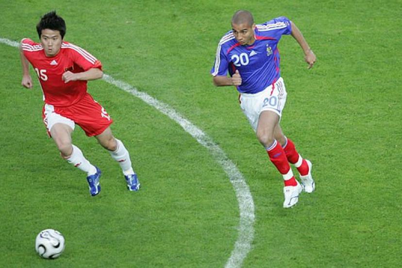 David Trezeguet lors d'un match de préparation à la Coupe du monde 2006 contre la Chine