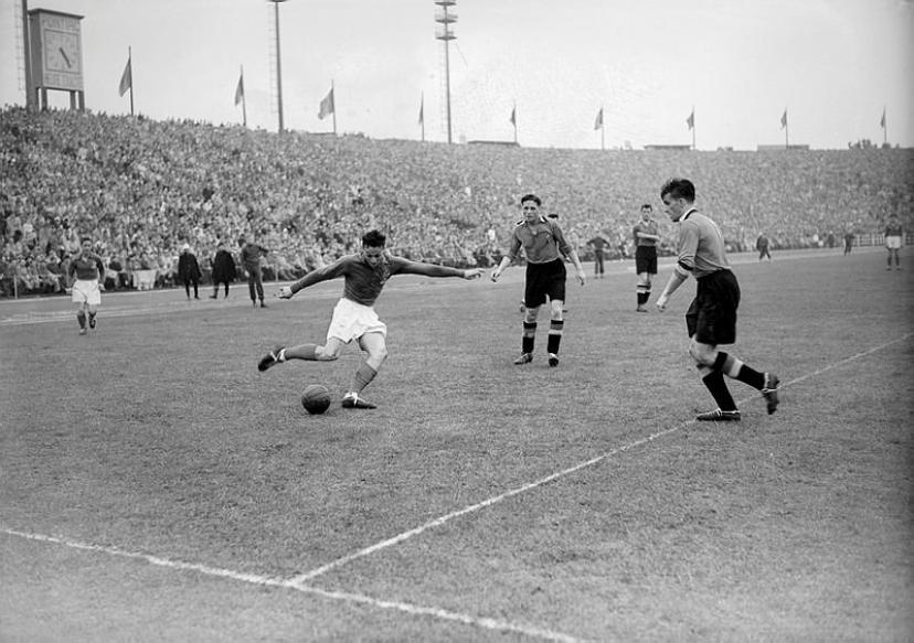 Jean Vincent avec la France contre la Belgique en 1954