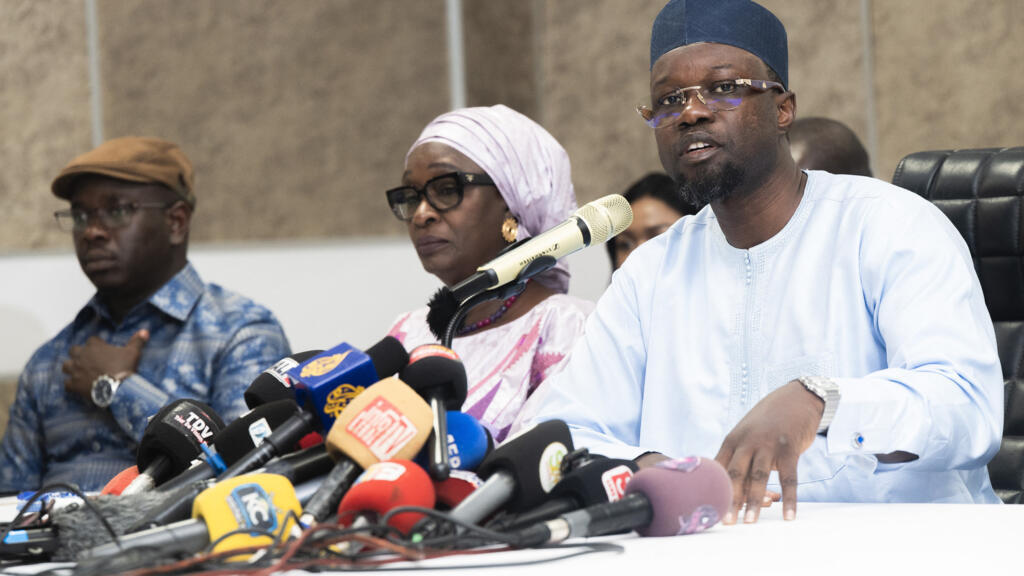 Ousmane Sonko, président du Pastef et ancien Premier ministre du Sénégal, lors d'un discours le 2 juin 2026 à Dakar.