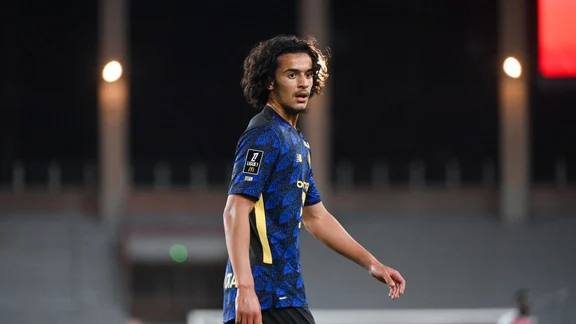 Ayyoub Bouaddi en action avec son club