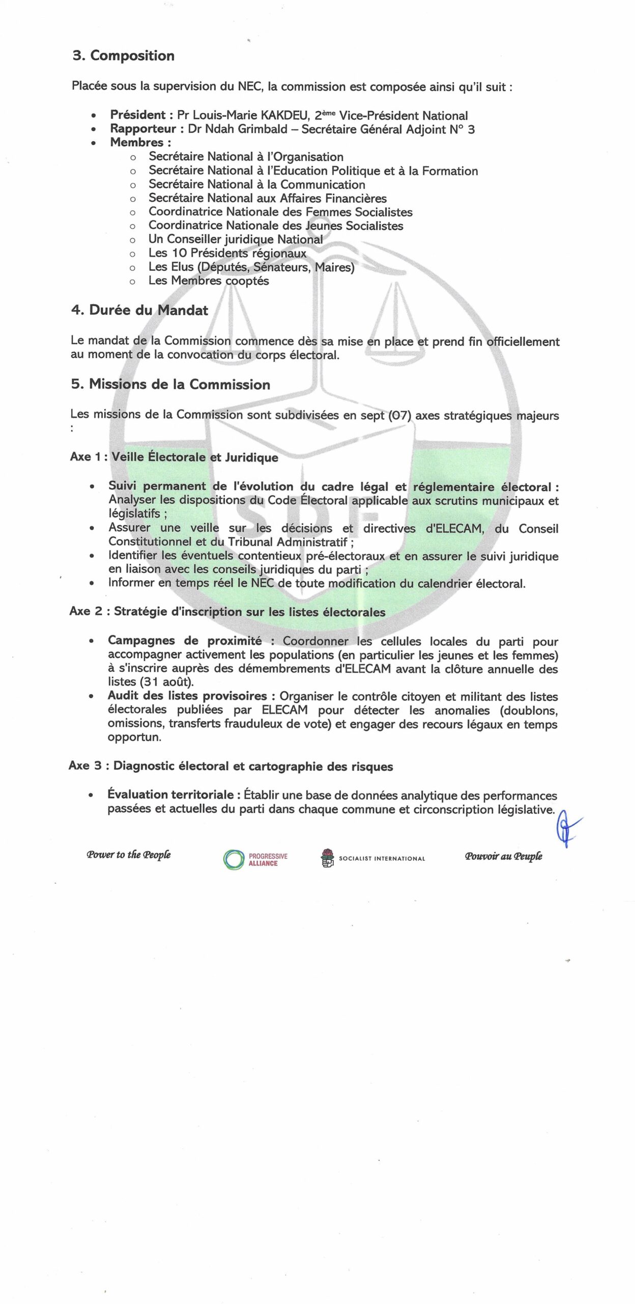 Réunion du Comité exécutif national du SDF à Bamenda