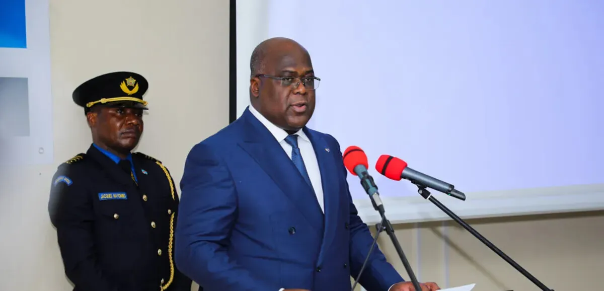 Le président Félix Tshisekedi lors d'une déclaration sur la visite prévue en Ituri pour lutter contre l'épidémie d'Ebola