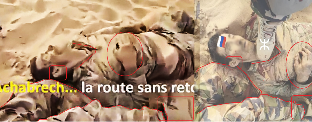 Analyse comparative des corps, de la position des mains et des traits du visage pour identifier la scène originale