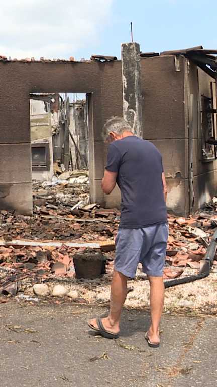 Incendie de Biscarrosse : ils ont perdu leur maison. (-)